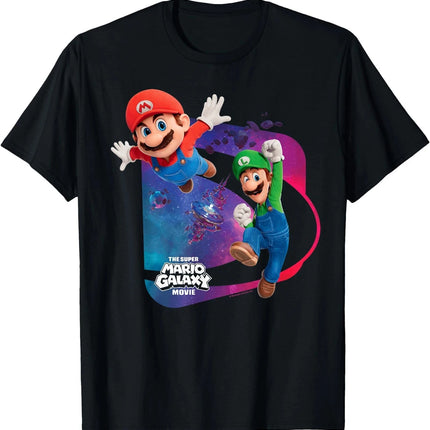 2026 New The Super Mario Galaxy Movie graphic unisex cotton shirt,There are children size, summer Men's fashion Harajuku T-shirt