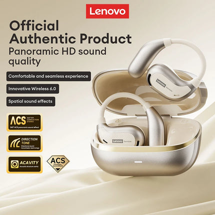 Choice Lenovo AC102 Open Ear Wireless Earphones 360° Surround Sound Bluetooth 6.0 Headphones Battery Life Lightweight for Sports