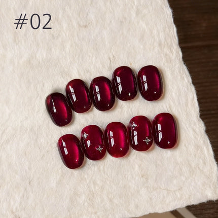 MIANEL 12ML Burning Love Cat Eye Gel Polish 2025 New Arrival - Brightening Dragon Fruit Pink with Glass Bead Cat Eye Nail Art