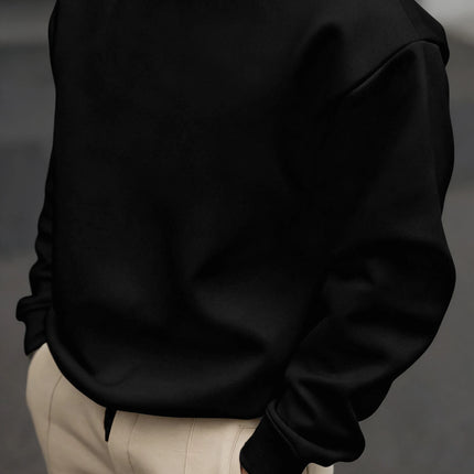 Mens Soft Autumn Sweatshirts Street Business Pullovers Comfortable Basics Tops Sport Casual Sportswears Daily All-Match Clothing