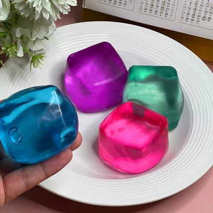 Squishy Ice cube Slow Rebound Squeeze Toys Stress Relief Sensory Fidget Toys for Adults Anti Anxiety Squishy Toys Maltose Cube