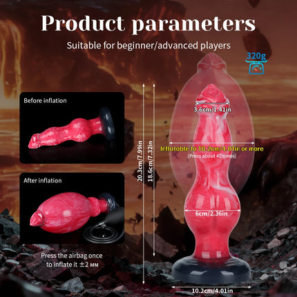 Max 10cm Huge Anal Dildos Inflatable Anal Plug with Suction Cup Silicone Dog Dildos Inflatable BDSM Anal Dilation Sex Toys 18+