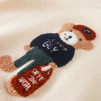 Girls' Sweater Autumn Winter Knit Clothing Baby Pullover Kids' Cartoon Cute Warm Sweater Clothing