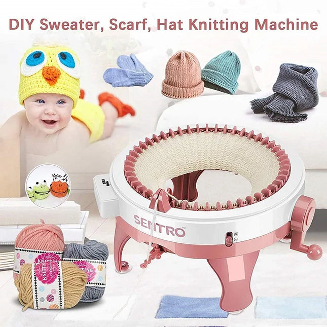 48-Needle Handmade Knitting Machine Cylinder Wool Loom Scarf Sweater Hat Socks Adult Children Lazy Artifact Christmas Gift