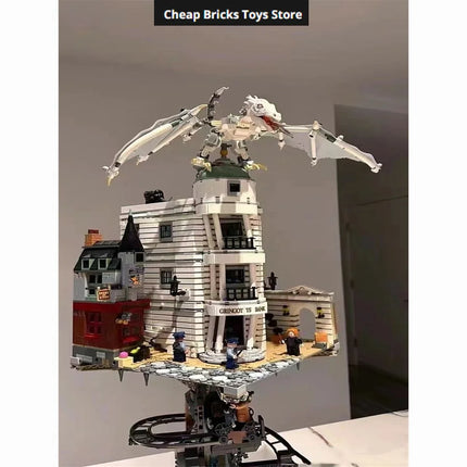 Cheapest DIY 4803Pcs Requiring Assembly Wizarding Bank Collectors Edition Building Block Model Birthday Christmas Gifts