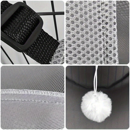 Breathable Mesh Cat Hammock Bed Hanging Cave Bed for Cage Table Wall Mount Adjustable Cat Hammock Sleeping Nest for Indoor Use
