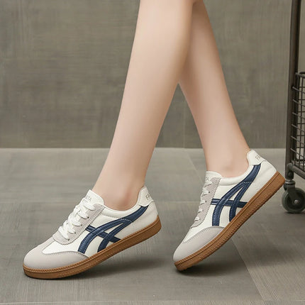 Lightweight Comfortable Sneakers for Women Fashion Striped Lace Up Sports Shoes Woman Casual Breathable Sneakers Plus Size