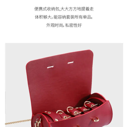 Sex Couple Bdsm Bondage Set Split Leather Restraints Collars Wrist Ankle Cuff Handcuffs Sex Toys For male and female Adult Games