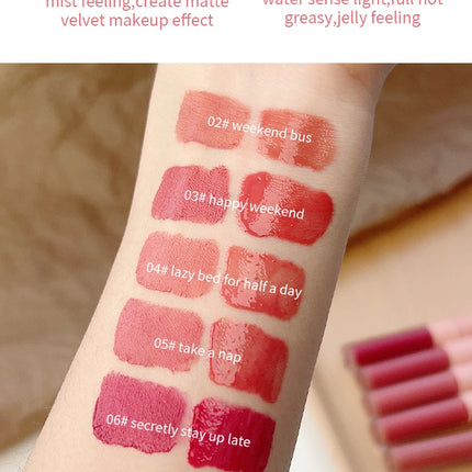 Double-Headed Lip Gloss Waterproof Moisturizing Long-Lasting Mist Matte Velvet Mirror Lip Gloss Cosmetics