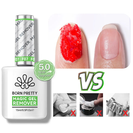 BORN PRETTY 15ml Quick Magic Remover Nail Gel Polish Safe Formula Faster Remove Semi Permanent Varnish Polish Cancel Glue
