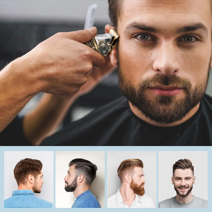 Vintage Hair Clipper Electric Hair Trimmer USB Charging Hair Cutting Machine Portable Shaver Professional Barber Men's Gifs