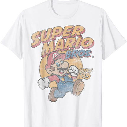 2026 New Super Mario classic graphic unisex 100%cotton shirt, There are children's sizes, summer Men's fashion Harajuku T-shirt
