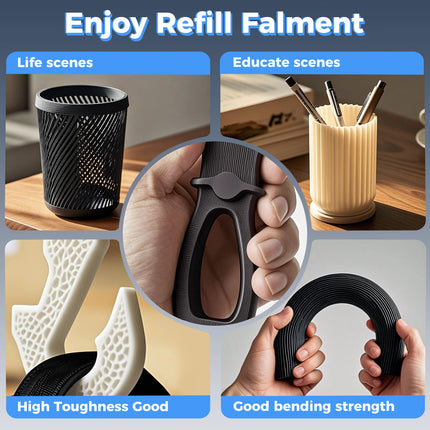 Creality PETG Filament Refill 1.75mm 3D Printer Filament 1kg Filament on Aluminum Reusable Spool Dimensional Accuracy ±0.03mm