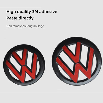 2pcs Emblem Front Grille Rear Trunk Sticker Badge Decals For VW Polo Golf MK6 MK7 MK8 Passat B6 B7 B8 Tiguan CC T-ROC Arteon