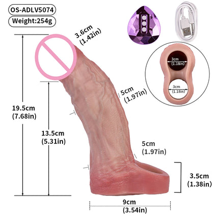 ORALSX Soft Vibrate Penis Sleeve Male Cock Cover Dick Enlarger Dildo Sheath Adult Sex Toys For Men Vaginal Anal Massger Condom