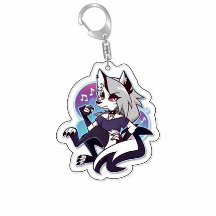 Anime acrylic keychain -Vaggie Alastor Cute Y2K Cartoon Pendant, suitable for bags and keys, perfect gift for fans car key bag