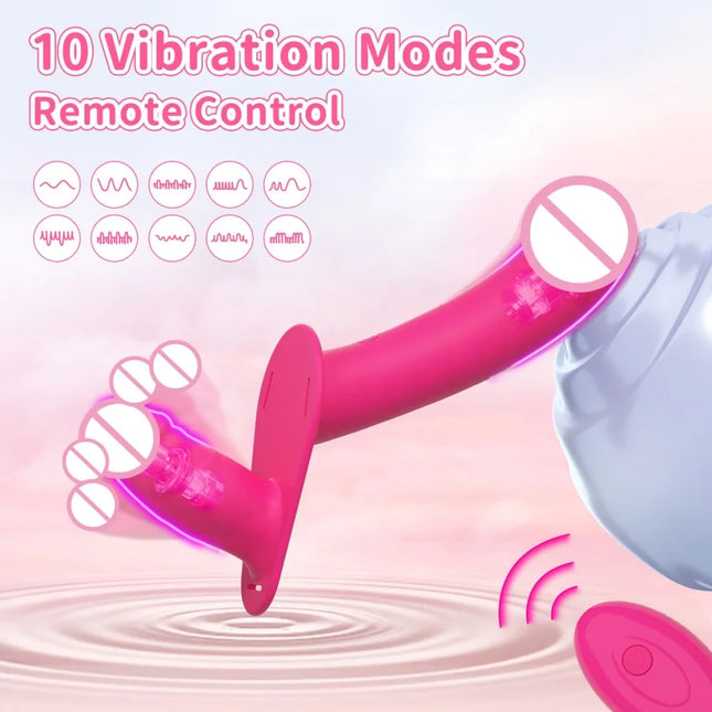 Double Penis Vibrator Dual Ended Strap-On Elastic Harness Belt Strap-On Dildo Adult Sex Toys for Woman Couples Anal Soft Dildos