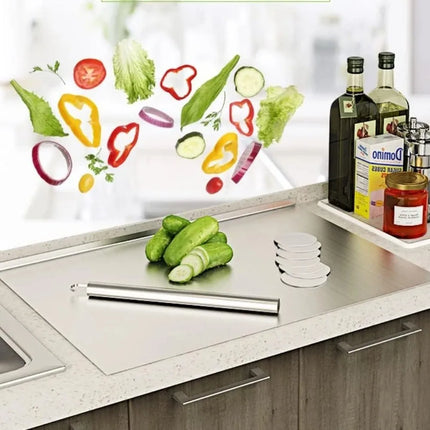 Large Size Household stainless steel chopping board Double Panel multifunctional Pastry Baking Board chopping board Kitchenware