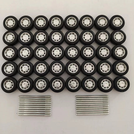 10 Sets 1/64 Model Car Tires 11.6mm 12mm 13mm Wheels for 1:64 Domeka HW Matchbox MINIGT XCARTOYS