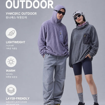 Unisex THERMOLITE® All Season Thermal Hoodie 190g Ultralight Breathable Fleece Mid Layer with Thumbholes & Zip Pocket