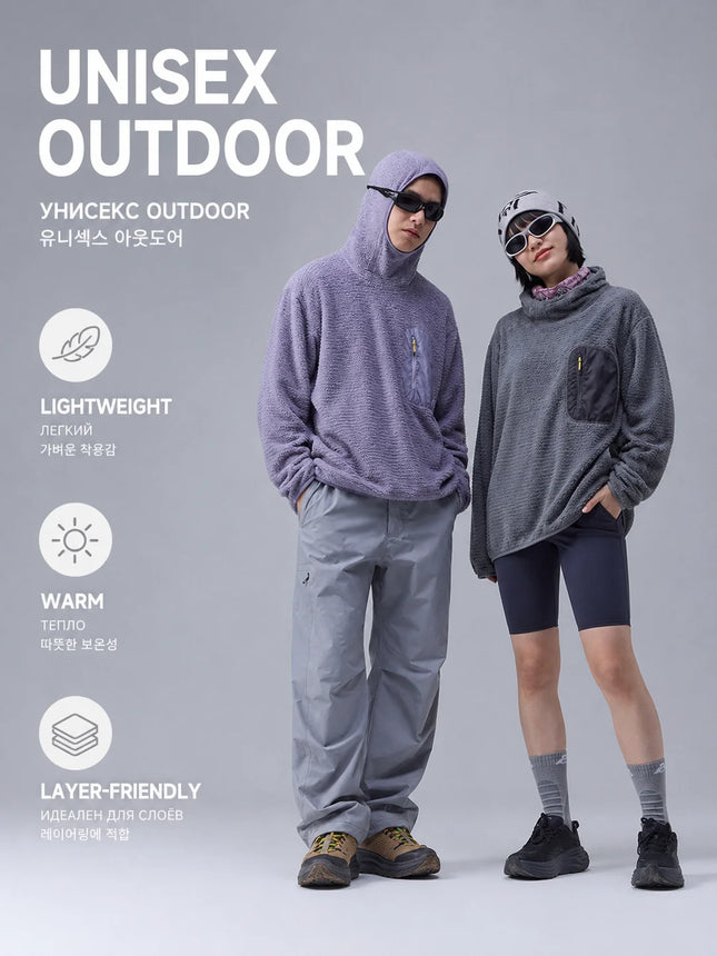 Unisex THERMOLITE® All Season Thermal Hoodie 190g Ultralight Breathable Fleece Mid Layer with Thumbholes & Zip Pocket