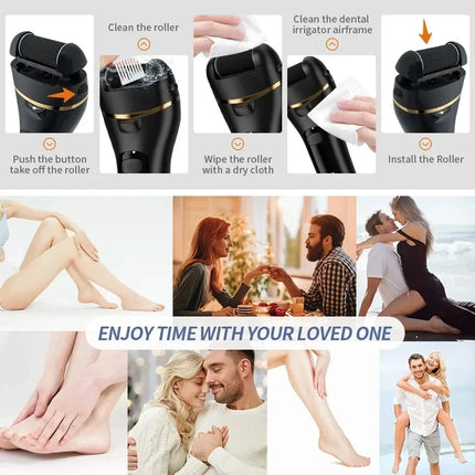 USB Powered Rechargeable Electric Foot Grinder Callus Remover with Adjustable Speeds for Men & Women's Pedicure And Personal Sel