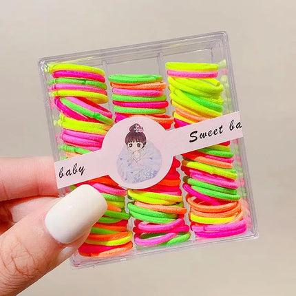 1 Set Elastic Hair Bands For Girls Baby Hair Accessories Children Hair Ties Rubber Bands Toddler Kids Hair Accessories