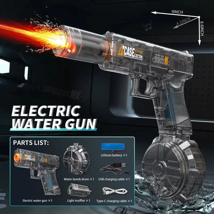 Blasting Lights Are Linked To The Chamber Electric Water Guns Toys for Kids Automatic Water Pistol Children Summer Outdoor Toy