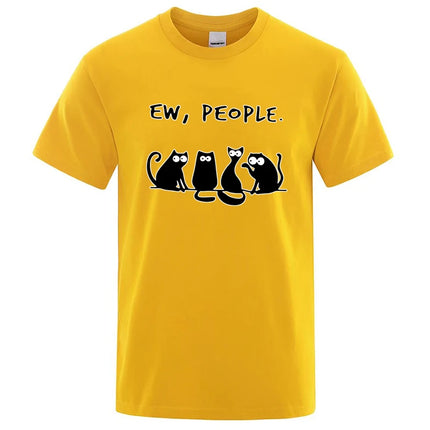 Men's T-shirt High Quality 100% Cotton Funny Cool Cat Printed Summer Casual Loose Cool T Shirt O-Neck Male T-Shirt Tops