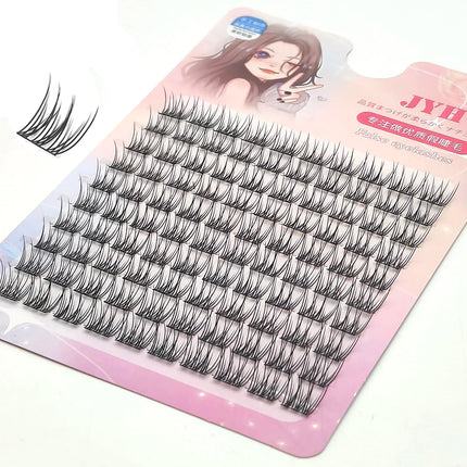 DIY Clusters Natural 10-16mm C/D Curl Individual Soft Tips Light Split Double Tips Segmented Eyelash Extension Dovetail Lashes