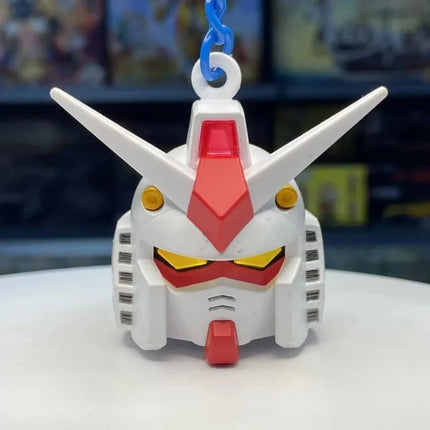 New SD RX-78-2 Luminous Head Keychain Desktop Ornament backpack charm PVC Model Collectible Anime Figure Trendy Toy Gift