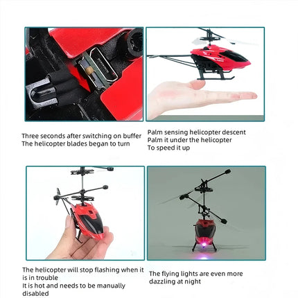 Rechargeable Mini RC Drone Remote Safe Fall-resistant RC Helicopters Drone Children Toys（No remote control battery）