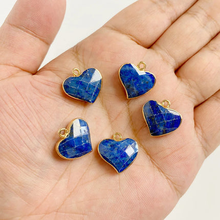 Blue Lapis Lazuli Pendant Gems Cross Hand Oval Shape Natural Stone Lapis Lazuli Charms for Jewelry Making Necklace DIY Bracelet