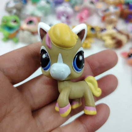 Original LPS Pet Toys Cute Animal Can Shake Head Kitten Collection Toys for Girls Christmas Birthday Gift