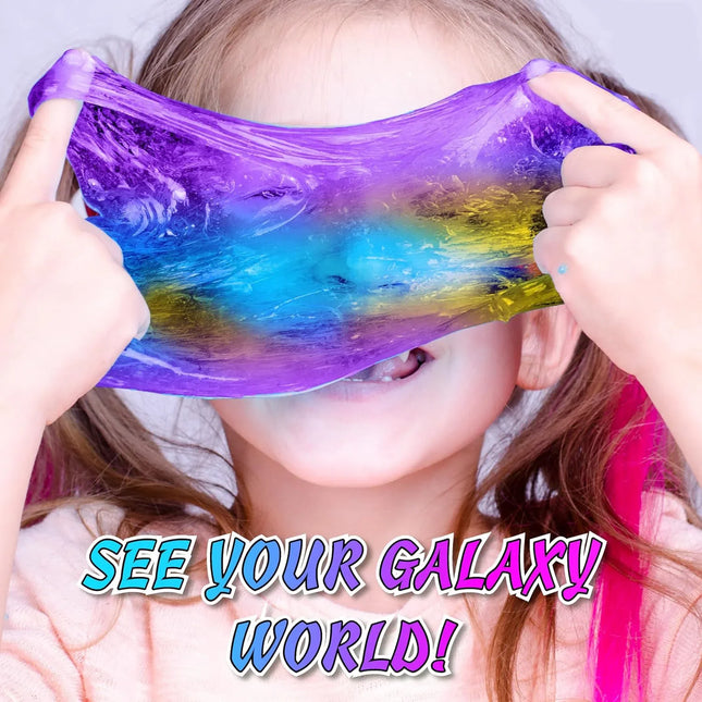 Magical Starry Sky DIY Slime Kit Fluffy Bubble Slime Fun Sensory Play Supplies for Kids Craft Party Birthday Gifts