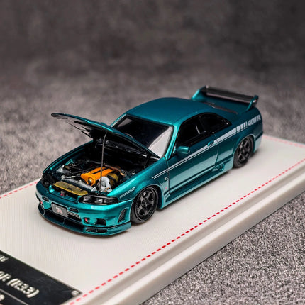 In stock FH 1:64 Scale Skyline GT-R R33 400R Alloy Car Model Collection Ornaments Vehicle Toy