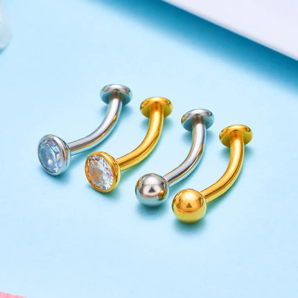 ASTM F136 Titanium 14G Belly Button Rings piercing set Nose Stud Labret Lip Stud Earring Eyebrow Body Jewelry For Women