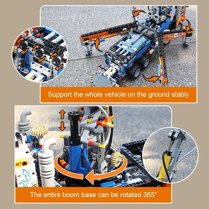 19014 Pneumatic Concrete Pump Truck 2132pcs Small Particle Assembly Model Kit Building Block set DIY Toys for Christmas Gifts