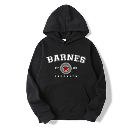 Vintage Barnes 1917 Hoodie Bucky Barnes Winter Soldier Hoodies Women Hooded Sweatshirt Tv Show Inspired Pullovers Superhero Tops