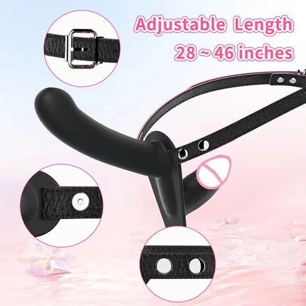 Double Head Penetration Strap On Remote Control Dildo Vibrator for Lesbian Vagina G-Spot Massage for Women Sex Toy Adult Product