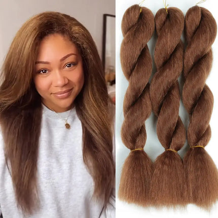 Vixen Braid Hair 26inch/60g Jumbo Hair Braids Extensions Synthetic Brown Black Color Vixen Braiding Hair For Women 1/2/3 pcs
