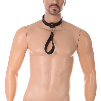 Choker Faux Leather Collar Gothic Punk Necklace Adult Couples Erotic Leash Bdsm Party Accessories