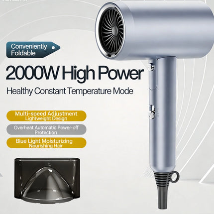 Portable Hair Dryer Hot Cold Wind Air Brush Hairdryer Negative Lonic Blow Dryer Strong PowerDryer Salon Tool 2000W