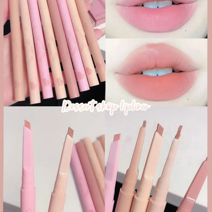 MUGE LEEN Dessert Lip Liner automatically swivel waterproof, long-laswet n wild Perfect Pout Gel Lip Liner | Comes Naturally