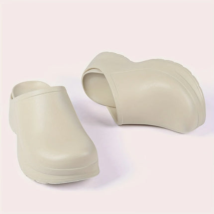 Women's Solid Color Closed Toe Mules Clogs Breathable Side Openings EVA Thick Sole designer shoes