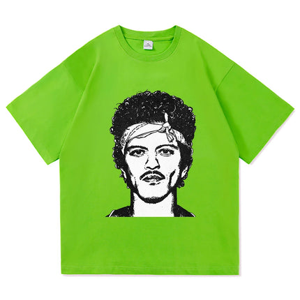 Bruno Mars The Romantic Tee Shirt 2026 New Album Retro Men/women Clothing Harajuku High Quality Tops Cotton TShirts Vintage
