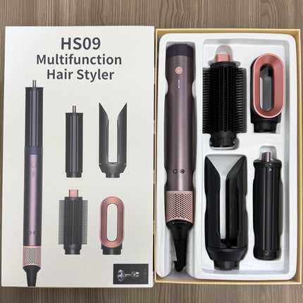 5 in 1  Detachable Airflow Hair Dryer Brush Comb Curler Straightening Brush Heat Control Styler for Smooth Hair anion