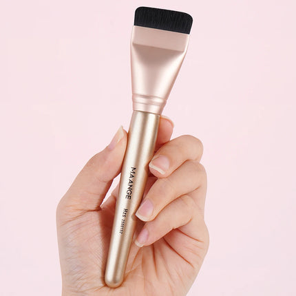 MAANGE Flat Head Foundation Brush Ultra Thin Top Mask Brush For Liquid Cream Cosmetics Blending Beauty Tool Premium Gift
