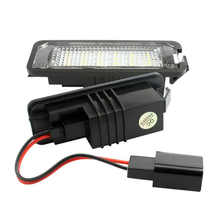 1/2PCS For VW Passat B6 CC Eos Golf 4 5 6 7 MK7 Polo Superb Seat Leon Altea LED Number License Plate Lights Assembly With Canbus