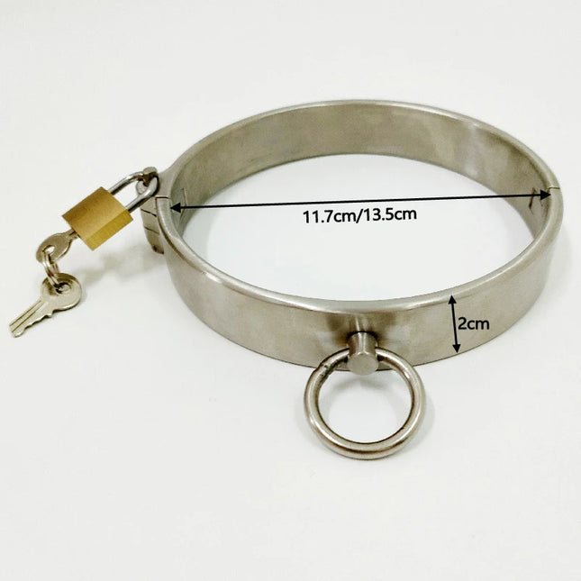 Metal BDSM Locks Neck Collar Hand Ankle Cuffs Adult Games Slave Restraints Adult Toys Sex Game for Couples Bondage Handcuffs